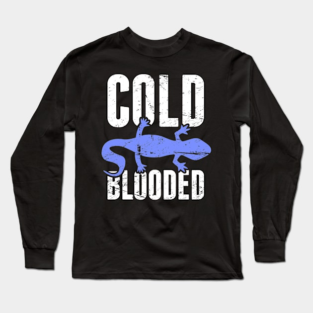 Cold Blooded | Leopard Gecko Graphic Long Sleeve T-Shirt by Wizardmode